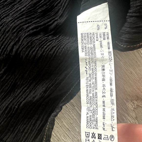 Zara Black Textured Racerback Top - Picture 5 of 6